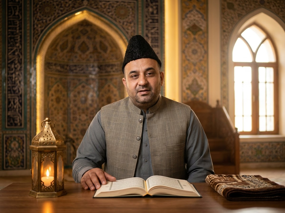 An Islamic scholar offering guidance
